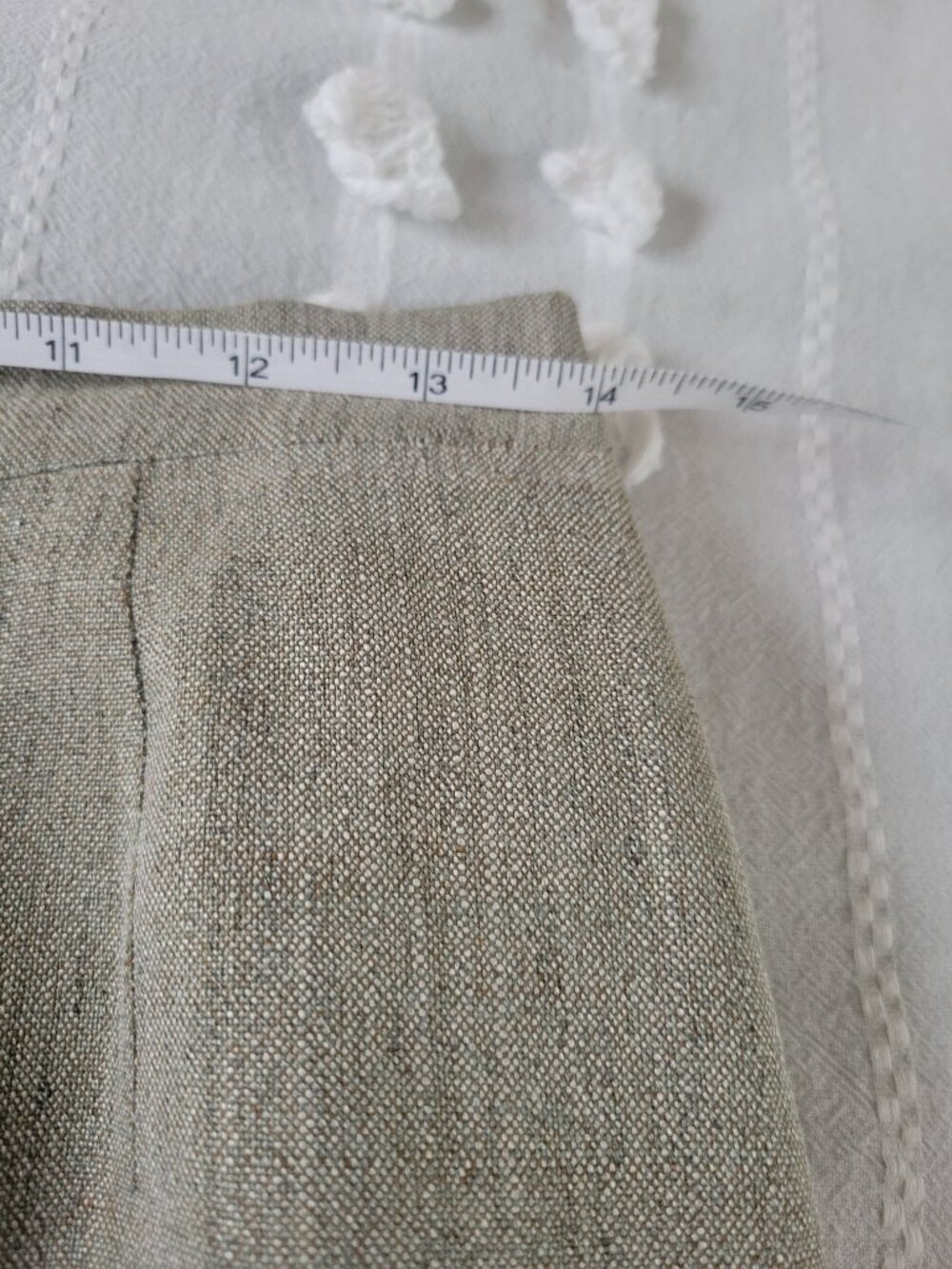 Burberry London Linen Pencil Skirt Office Chic Quiet Luxury Designer Capsule - Picture 5 of 7